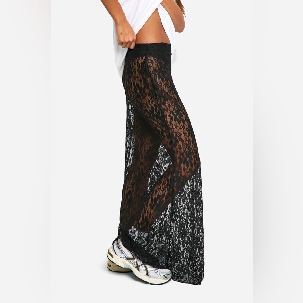 Boohoo Lace Maxi Column Skirt - Sz 2 - Picture 3 of 8